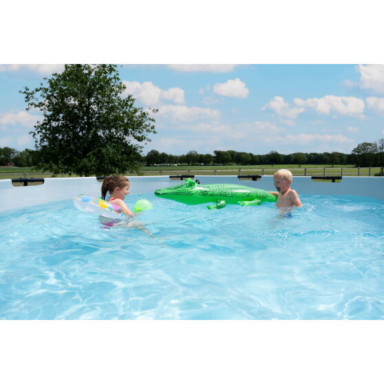 Piscina EXIT Black Leather &oslash;450x122cm con bomba de depuraci&oacute;n, color negro