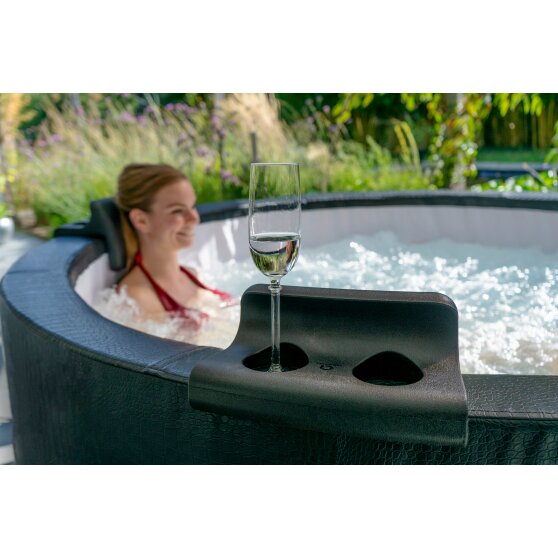 EXIT head rest and cup holder set for the Leather Premium spa
