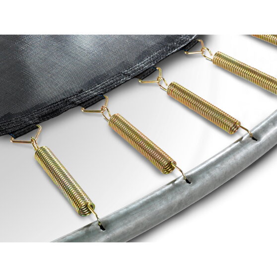 Cama elástica EXIT Elegant deportiva enterrada 214x366cm, color negro