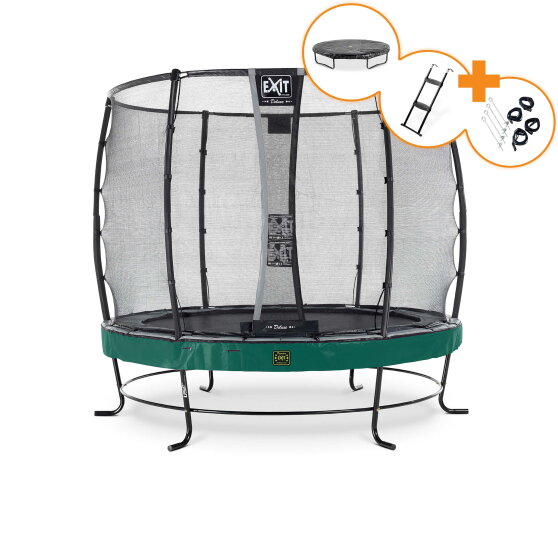 Cama elástica EXIT Elegant Premium conjunto completo ø253cm, color verde