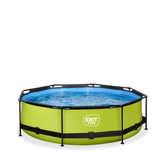 Piscina EXIT Lime ø300x76cm con bomba de depuración, color verde