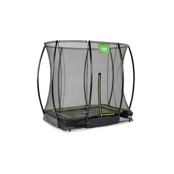 Cama elástica enterrada EXIT Silhouette 153x214cm con red de seguridad, color negro