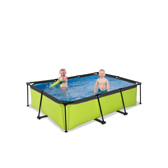 Piscina EXIT Lime 220x150x65cm con bomba de depuración, color verde