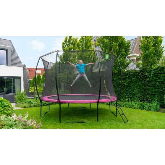 Cama elástica EXIT Silhouette ø244cm, color rosa
