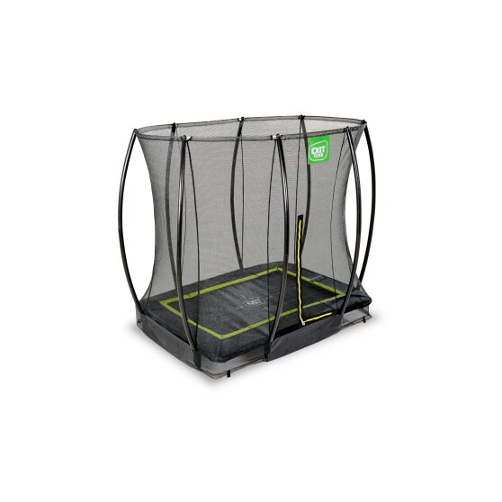 Cama elástica enterrada EXIT Silhouette 153x214cm con red de seguridad, color negro