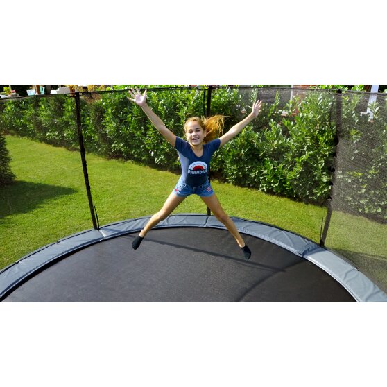 EXIT Elegant ground trampoline ø305cm with Economy safety net - green