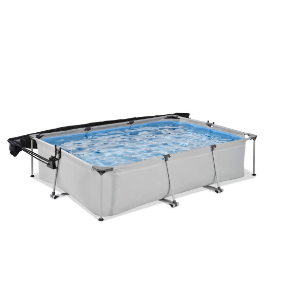 Piscina EXIT Soft Grey 300x200x65cm con bomba de depuraci&oacute;n y toldo, color gris