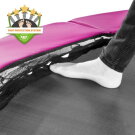 EXIT Silhouette ground trampoline 214x305cm with safety net - pink
