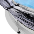 Piscina EXIT Soft Grey &oslash;360x76cm con bomba de depuraci&oacute;n y c&uacute;pula, color gris