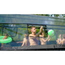 Piscina EXIT Wood 540x250x122cm con bomba de filtrado de arena y cúpula, color marrón