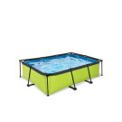 Piscina EXIT Lime 220x150x65cm con bomba de depuración, color verde