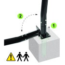 EXIT Galaxy basketball backboard for installing on ground with dunk hoop - green/black