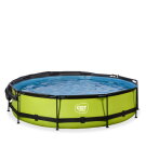 Piscina EXIT Lime &oslash;360x76cm con bomba de depuraci&oacute;n y toldo, color verde