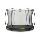 Cama elástica enterrada EXIT Silhouette ø244cm con red de seguridad, color negro