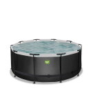 Piscina EXIT Black Leather &oslash;360x122cm con bomba de depuraci&oacute;n, color negro