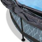Piscina EXIT Stone ø360x76cm con bomba de depuración y toldo, color gris