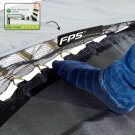 Cama elástica enterrada deportiva EXIT Elegant Premium 244x427cm, color verde