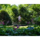 Cama elástica enterrada deportiva EXIT Silhouette ø244cm, color negro