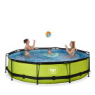 Piscina EXIT Lime ø360x76cm con bomba de depuración, color verde