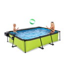 Piscina EXIT Lime 300x200x65cm con bomba de depuraci&oacute;n y c&uacute;pula, color verde