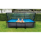 Piscina EXIT Black Wood 300x200x65cm con bomba de depuraci&oacute;n y c&uacute;pula, color negro