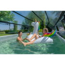 EXIT Black Leather pool 540x250x122cm with sand filter pump and dome and accessory set - black