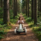 EXIT Foxy kart para ni&ntilde;os verde | kart de pedales a partir de 2 a&ntilde;os