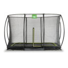 Cama elástica enterrada EXIT Silhouette 244x366cm con red de seguridad, color negro