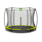 Cama elástica enterrada EXIT Silhouette ø305cm con red de seguridad, color verde