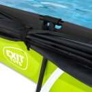 Piscina EXIT Lime 220x150x65cm con bomba de depuración y toldo, color verde