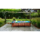 Piscina EXIT Wood 300x200x65cm con bomba de depuración, color marrón