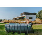 EXIT Wood pool 400x200x122cm with filter pump - brown