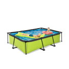 Piscina EXIT Lime 300x200x65cm con bomba de depuración, color verde