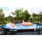 Piscina EXIT Stone ø360x122cm con bomba de filtrado de arena, color gris