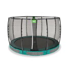 Cama elástica EXIT Allure Premium enterrada ø366cm, color verde