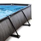 Piscina EXIT Black Wood 300x200x65cm con bomba de depuraci&oacute;n y c&uacute;pula, color negro