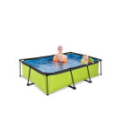 Piscina EXIT Lime 220x150x65cm con bomba de depuración, color verde