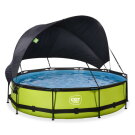 Piscina EXIT Lime &oslash;360x76cm con bomba de depuraci&oacute;n y toldo, color verde