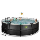 Piscina EXIT Black Leather &oslash;450x122cm con bomba de depuraci&oacute;n, color negro