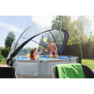 Piscina EXIT Soft Grey &oslash;360x76cm con bomba de depuraci&oacute;n y c&uacute;pula, color gris