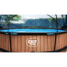 Piscina EXIT Black Wood &oslash;360x76cm con bomba de depuraci&oacute;n y c&uacute;pula, color negro