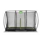Cama elástica enterrada EXIT Silhouette 214x305cm con red de seguridad, color negro