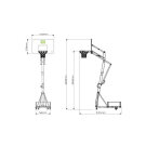 Tablero de baloncesto port&aacute;til con ruedas EXIT Galaxy y aro de volcada, color verde/negro