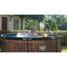 Piscina EXIT Wood ø244x76cm con bomba de depuración, color marrón