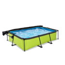 Piscina EXIT Lime 300x200x65cm con bomba de depuraci&oacute;n y toldo, color verde