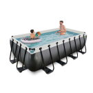 Piscina EXIT Black Leather 400x200x100cm con bomba de depuraci&oacute;n, color negro