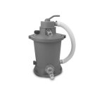 EXIT Wood pool 400x200x122cm with sand filter pump and dome - brown