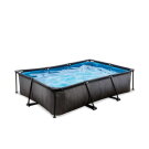 Piscina EXIT Black Wood 300x200x65cm con bomba de depuraci&oacute;n, color negro