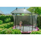 Cama elástica enterrada EXIT Silhouette ø366cm con red de seguridad, color rosa