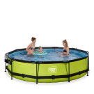 Piscina EXIT Lime &oslash;360x76cm con bomba de depuraci&oacute;n y c&uacute;pula, color verde